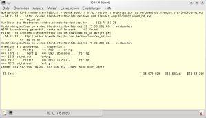 My N900 downloading elephantsdream via wget and SSH